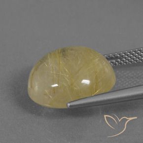 Cuarzo rutilo Amarillo toscana natural de 9.58 ct, Redondo, Transparente