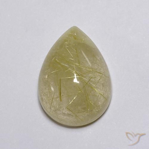 8.03ct Natural Amarillo claro Cuarzo rutilo, En forma de pera, Transparente