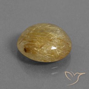 Cuarzo rutilo Oro natural de 7.70 ct, Redondo, Transparente