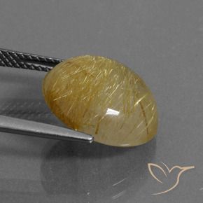 Cuarzo rutilo Oro natural de 7.70 ct, Redondo, Transparente