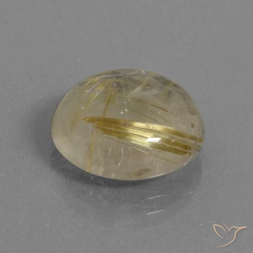 Cuarzo rutilo Marrón-dorado muy claro natural de 8.00 ct, Redondo, Transparente