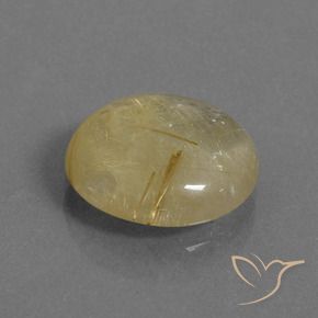 Cuarzo rutilo Marrón-dorado muy claro natural de 7.33 ct, Redondo, Transparente