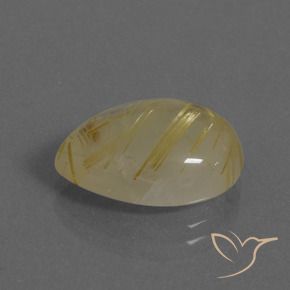 Cuarzo rutilo Amarillo toscana natural de 7.97 ct, En forma de pera, Transparente