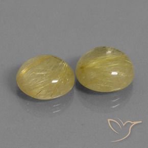 Gemas de Cuarzo rutilo Amarillo claro natural de 15.21 ct, Redondo, Transparente
