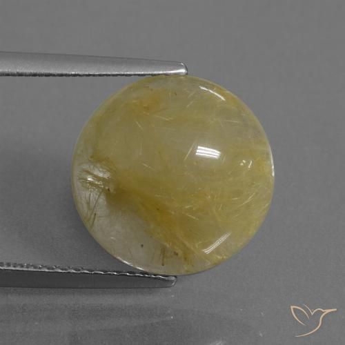 5.98ct Natural Dorado medio Cuarzo rutilo, Redondo, Translúcido