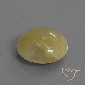 Cuarzo rutilo Dorado medio natural de 5.98 ct, Redondo, Translúcido