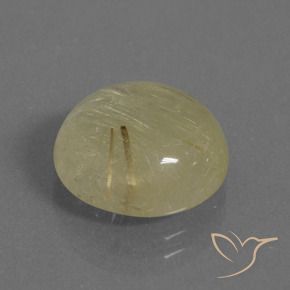 Cuarzo rutilo Amarillo claro natural de 7.54 ct, Redondo, Transparente