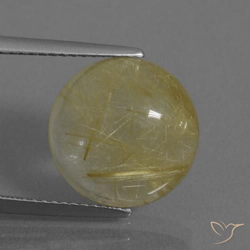 7.13ct Natural Amarillo toscana Cuarzo rutilo, Redondo, Transparente
