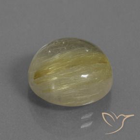 Cuarzo rutilo Amarillo terroso natural de 8.61 ct, Redondo, Transparente