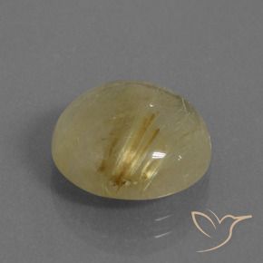 Cuarzo rutilo Amarillo terroso natural de 7.33 ct, Redondo, Transparente