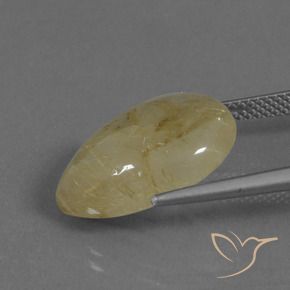 Cuarzo rutilo Amarillo toscana natural de 9.75 ct, En forma de pera, Translúcido
