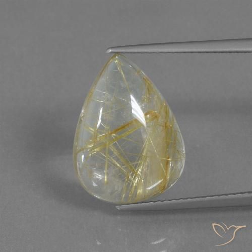 7.83ct Natural Amarillo toscana Cuarzo rutilo, En forma de pera, Transparente