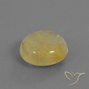 Cuarzo rutilo Amarillo terroso natural de 8.80 ct, Redondo, Transparente