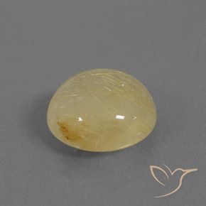Cuarzo rutilo Amarillo pálido natural de 9.40 ct, Redondo, Transparente