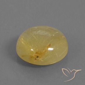 Cuarzo rutilo Amarillo terroso natural de 9.37 ct, Redondo, Transparente