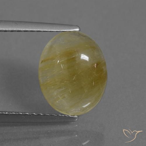 3.22ct Natural Amarillo abejorro Cuarzo rutilo, Ovalada, Transparente