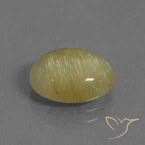 Cuarzo rutilo Amarillo abejorro natural de 3.22 ct, Ovalada, Transparente