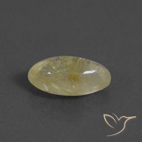 Cuarzo rutilo Amarillo pálido natural de 3.97 ct, Marquesa, Transparente