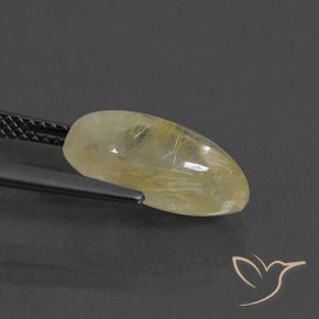 Cuarzo rutilo Amarillo pálido natural de 3.97 ct, Marquesa, Transparente