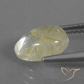 Cuarzo rutilo Amarillo pálido natural de 2.51 ct, En forma de pera, Transparente