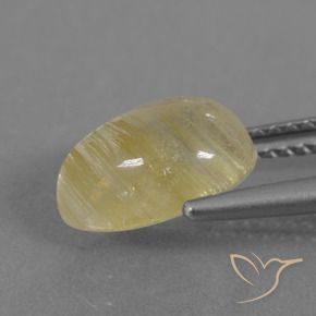 Cuarzo rutilo Amarillo terroso natural de 2.81 ct, En forma de pera, Transparente