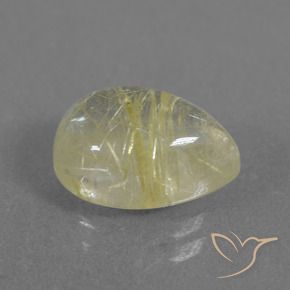 Cuarzo rutilo Amarillo claro natural de 2.76 ct, En forma de pera, Transparente