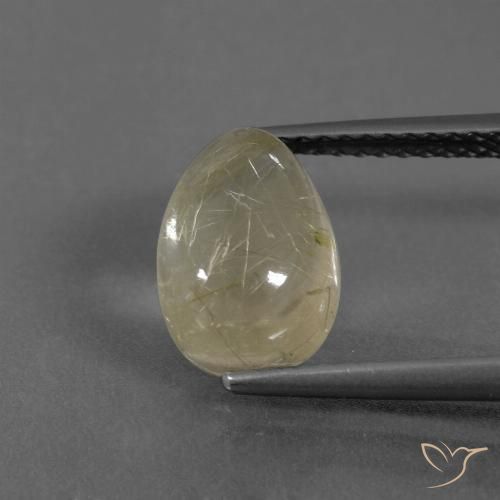 2.94ct Natural Amarillo claro Cuarzo rutilo, En forma de pera, Transparente