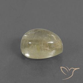 Cuarzo rutilo Amarillo claro natural de 2.94 ct, En forma de pera, Transparente