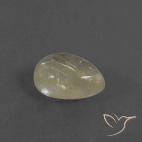 Cuarzo rutilo Amarillo claro natural de 2.58 ct, En forma de pera, Transparente