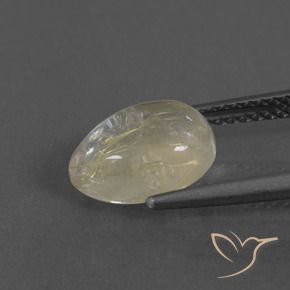 Cuarzo rutilo Amarillo claro natural de 2.58 ct, En forma de pera, Transparente