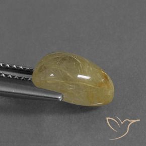 Cuarzo rutilo Amarillo toscana natural de 2.72 ct, En forma de pera, Transparente