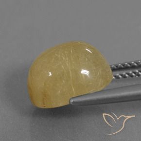 Cuarzo rutilo Amarillo cálido natural de 4.72 ct, Ovalada, Translúcido