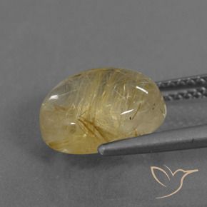 Cuarzo rutilo Amarillo toscana natural de 4.15 ct, Ovalada, Transparente