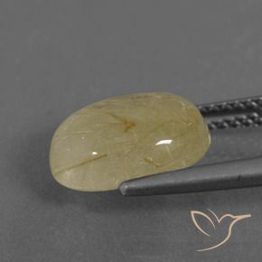 Cuarzo rutilo Amarillo dijón muy claro natural de 3.55 ct, Ovalada, Transparente