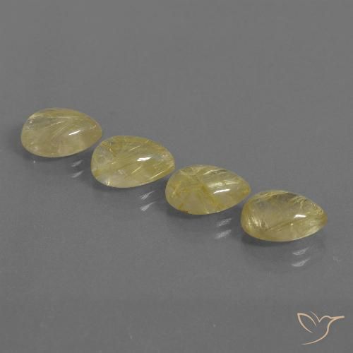 9.03ctw Natural Amarillo terroso claro Cuarzo rutilo, En forma de pera, Transparente