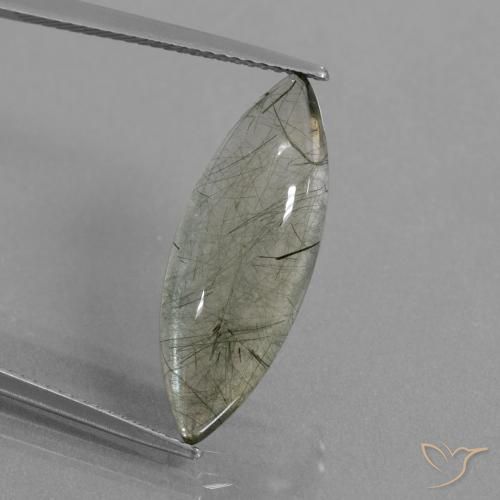 7.05ct Natural Claro con inclusiones Cuarzo rutilo, Marquesa, Transparente