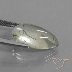 Cuarzo rutilo Claro con inclusiones natural de 9.20 ct, En forma de pera, Transparente