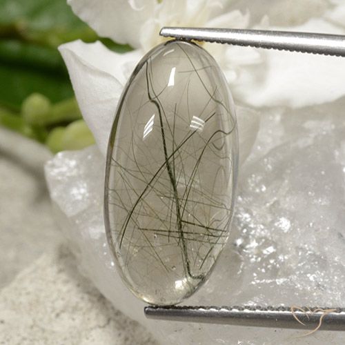 10.67ct Natural Verde claro Cuarzo rutilo, Ovalada, Transparente