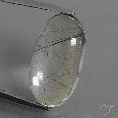 10.05ct Natural Verde claro Cuarzo rutilo, Ovalada, Transparente