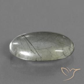 Cuarzo rutilo Verde claro natural de 10.05 ct, Ovalada, Transparente