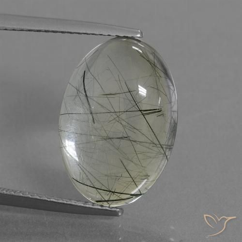 10.23ct Natural Verde claro Cuarzo rutilo, Ovalada, Transparente