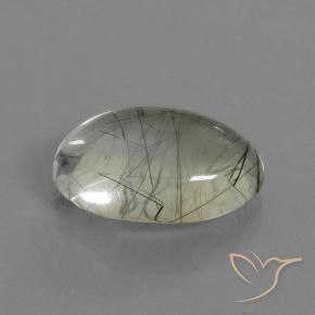 Cuarzo rutilo Verde claro natural de 10.23 ct, Ovalada, Transparente