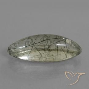 Cuarzo rutilo Verde claro natural de 9.05 ct, Marquesa, Transparente