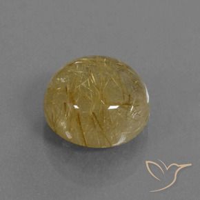 Cuarzo rutilo Marrón-dorado muy claro natural de 5.64 ct, Redondo, Transparente