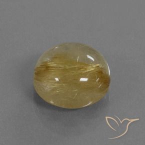 Cuarzo rutilo Amarillo terroso natural de 5.40 ct, Redondo, Transparente