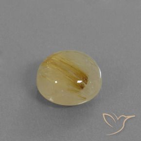 Cuarzo rutilo Dorado medio natural de 5.23 ct, Redondo, Translúcido