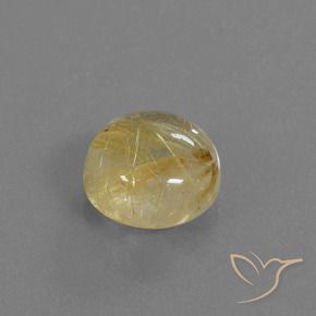 Cuarzo rutilo Amarillo terroso natural de 4.57 ct, Redondo, Transparente