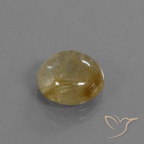 Cuarzo rutilo Amarillo terroso natural de 4.34 ct, Redondo, Transparente