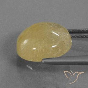 Cuarzo rutilo Amarillo dijón claro natural de 4.81 ct, Redondo, Transparente