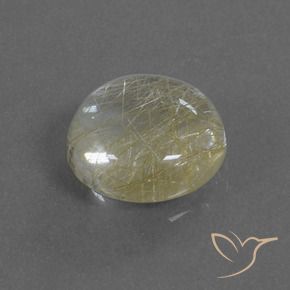 Cuarzo rutilo Marrón-dorado muy claro natural de 4.89 ct, Redondo, Transparente